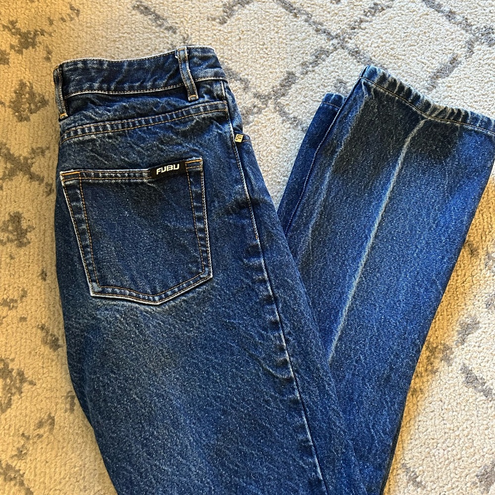 Women’s FUBU Dark Blue Denim Jeans- 7/8